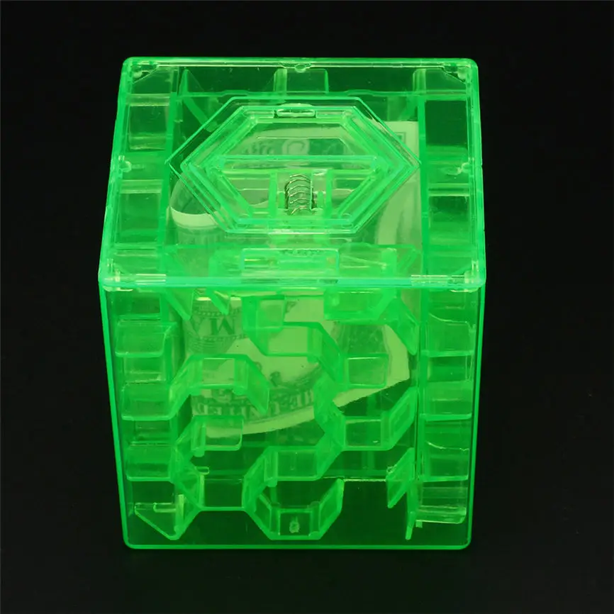 3D куб головоломка модель Куба деньги Лабиринт банк Копилка для монет Чехол