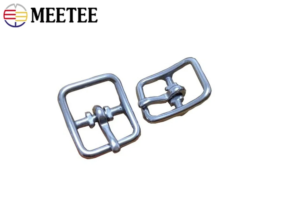 

5pcs Meetee 15/13mm Stainless Steel Pin Buckle Head Non-fading Clothing Bag Shoe Strap Buckles Diy Metal Hardware Accessories