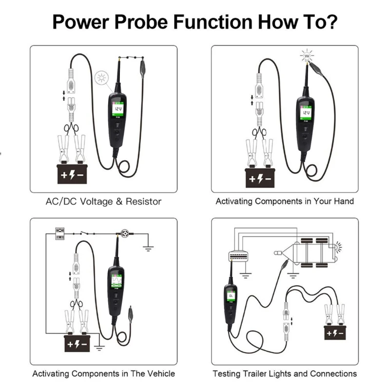

2021 New P100 Power Test Power Probe Electric Circuit Tester Automotive Diagnostic-Tool