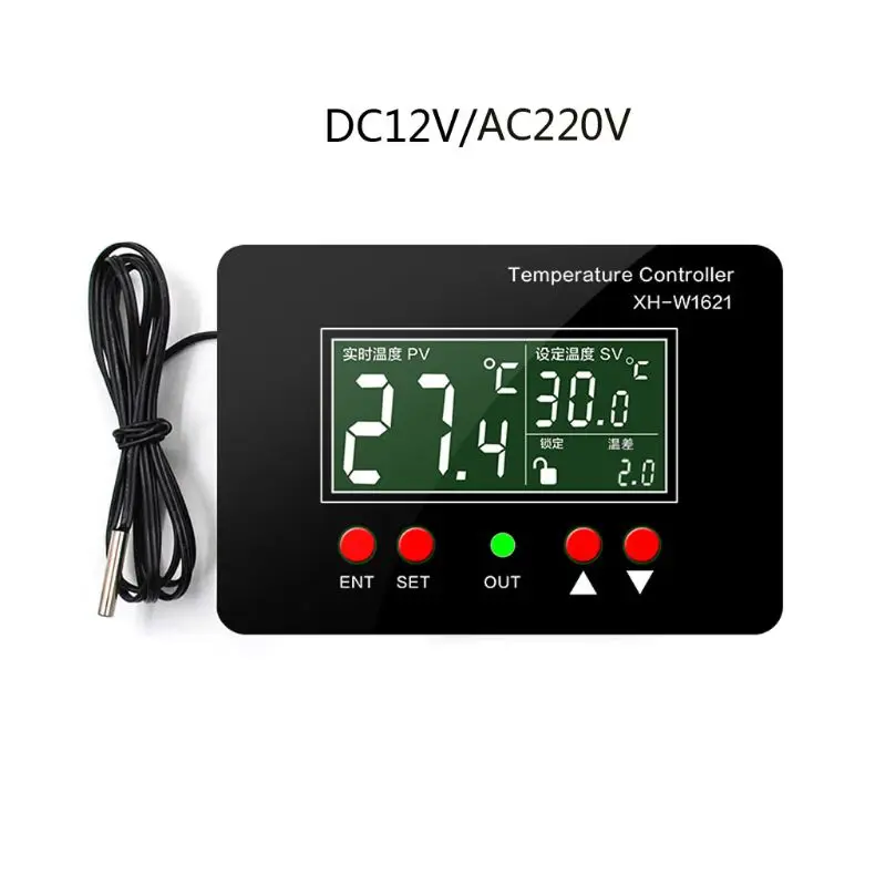 XH-W1621 DC12V/AC220V Digital Thermostat PID Constant Temperature Controller for Incubation Heating Plate with LCD Display | Инструменты