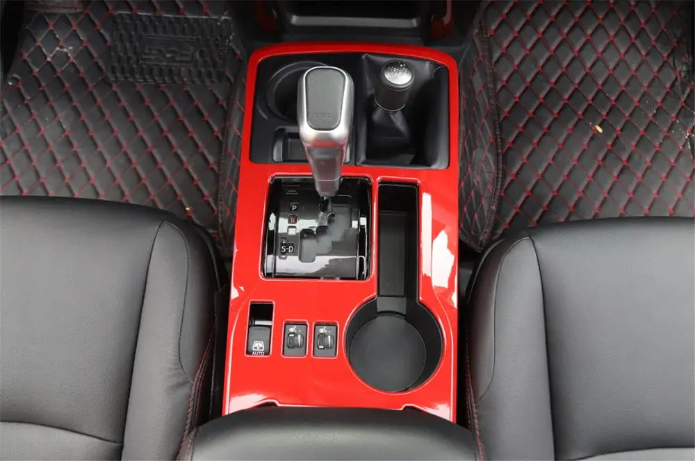 Накладка на крышку панели КПП Декоративные наклейки для Toyota 4runner 2010 рамка Обложка отделка Авто Стайлинг, аксессуары для интерьера