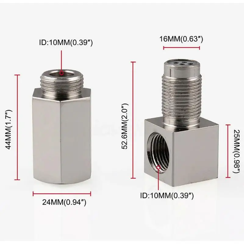 L Серебряный Тип автомобильный кислородный датчик Сенсор адаптер двигателя
