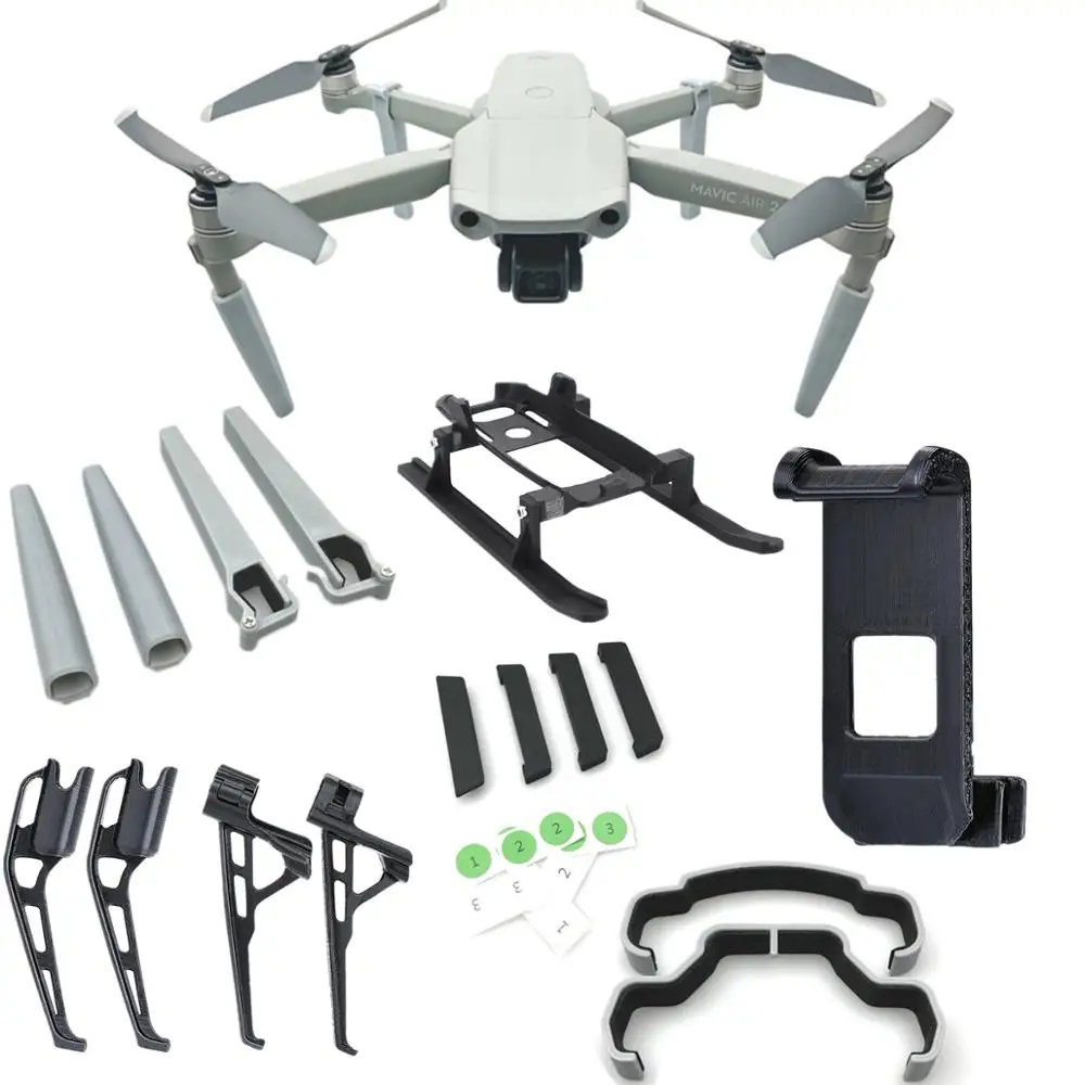 Комплект шасси с 3D принтом 5 см для DJI Mavic Air 2 удлинитель высоты фиксатор