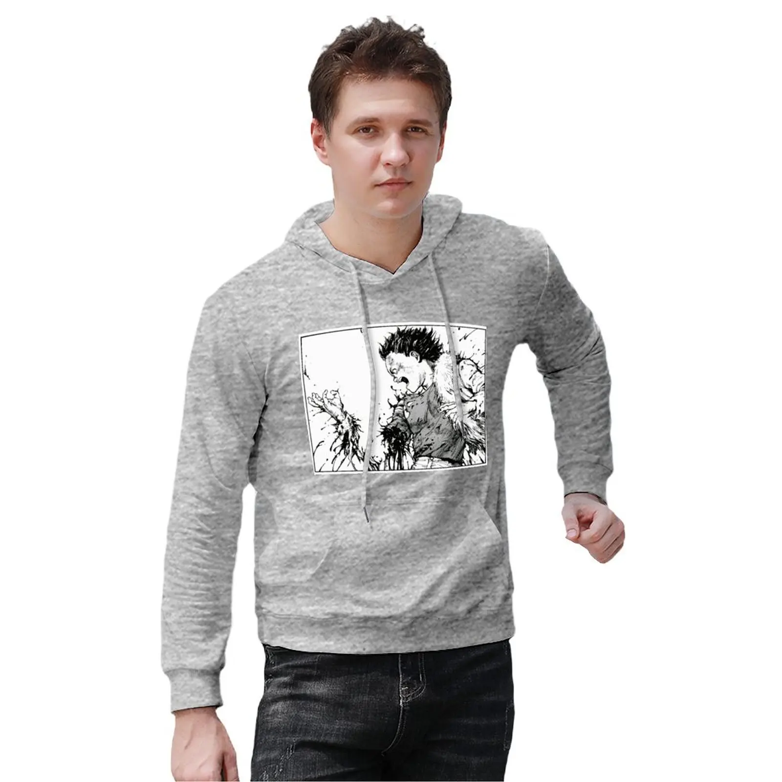 

Толстовка с капюшоном Akira манга Tetsuo аниме Нео Токио хлопковая толстовка Повседневный Свободный пуловер с длинным рукавом мужская Толстовка...