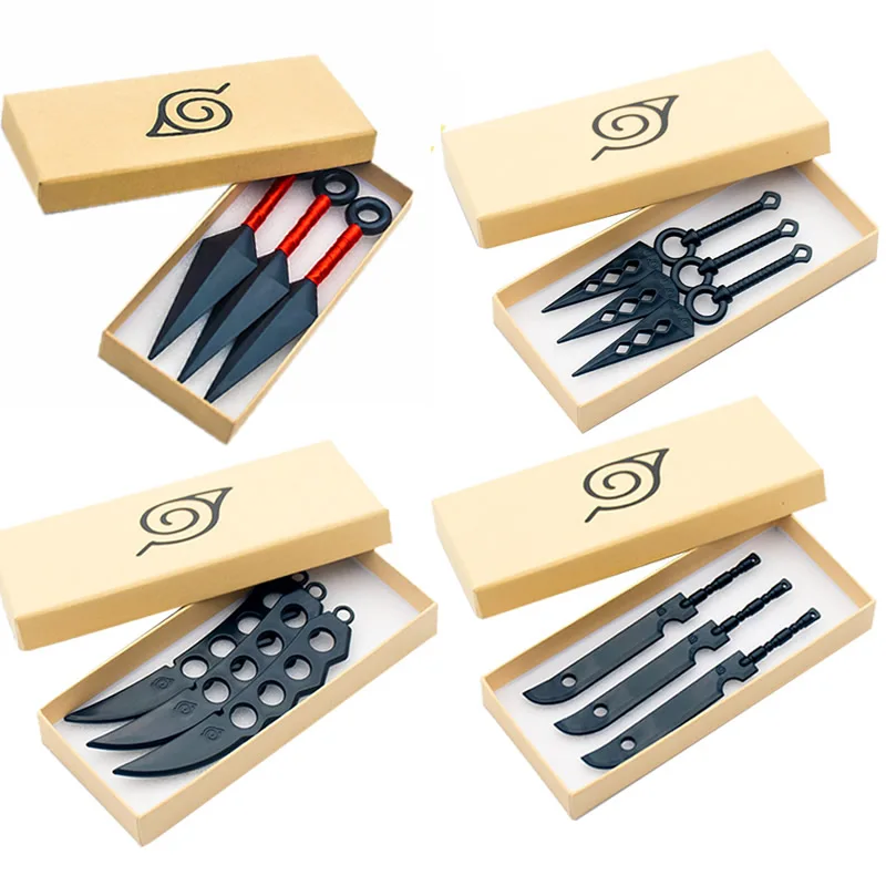 

Anime Naruto Ninga Plastic Weapon Shuriken Kunai Cosplay Accessories Figures Akatsuki Hatake Kakashi Uchiha Collection Kids Gift