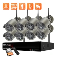 techage hd 3mp 8ch wireless nvr kit wifi security ip camera set h 265 outdoor human detection cctv system p2p video surveillance