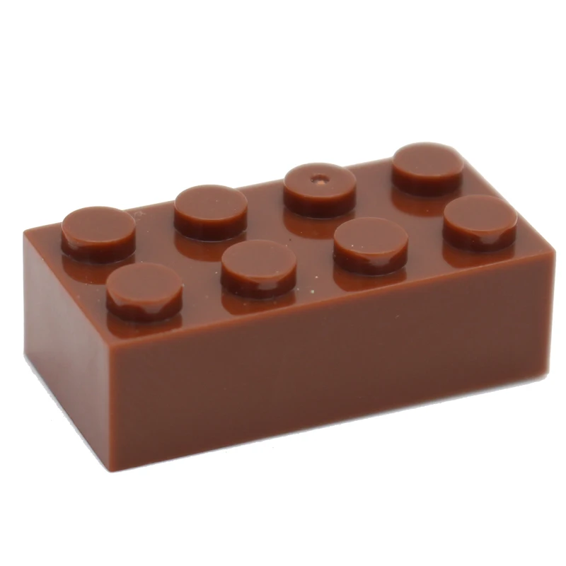 Moc креативный Кирпич 2x4 3001 основы, Обучающие Классические строительные блоки, объемные наборы, совместимые сборные частицы, игрушки для детей - Цвет: coffee