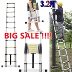 Портативная легкая телескопическая алюминиевая лестница, Многофункциональная лестница в елочку, 3,2 м, складная выдвижная лестница, домашняя часть HWC
