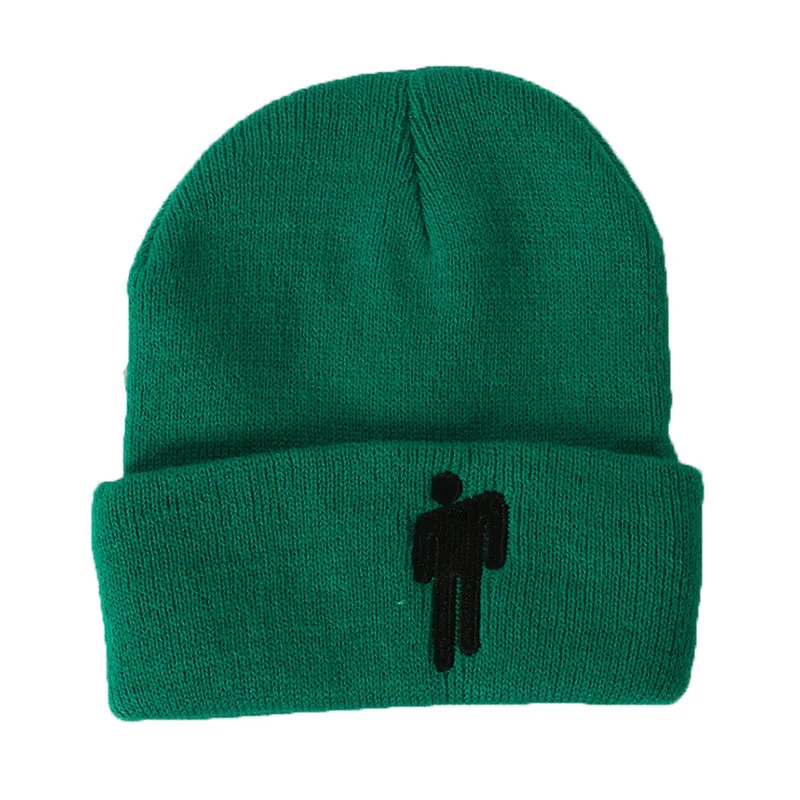 Billie Eilish Beanie 14 цветов вязаная зимняя женская шапка однотонный хип-хоп трикотажный свитер шапка для девочек повседневные теплые шапки