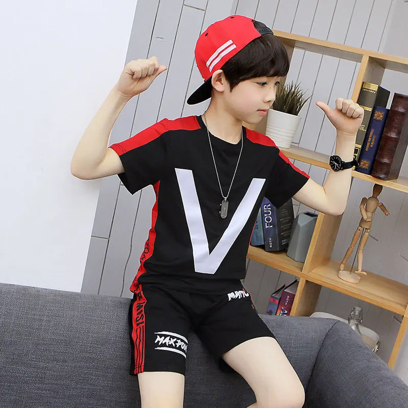 Детская одежда комплекты одежды для мальчиков 2021 летняя детская футболка и шорты