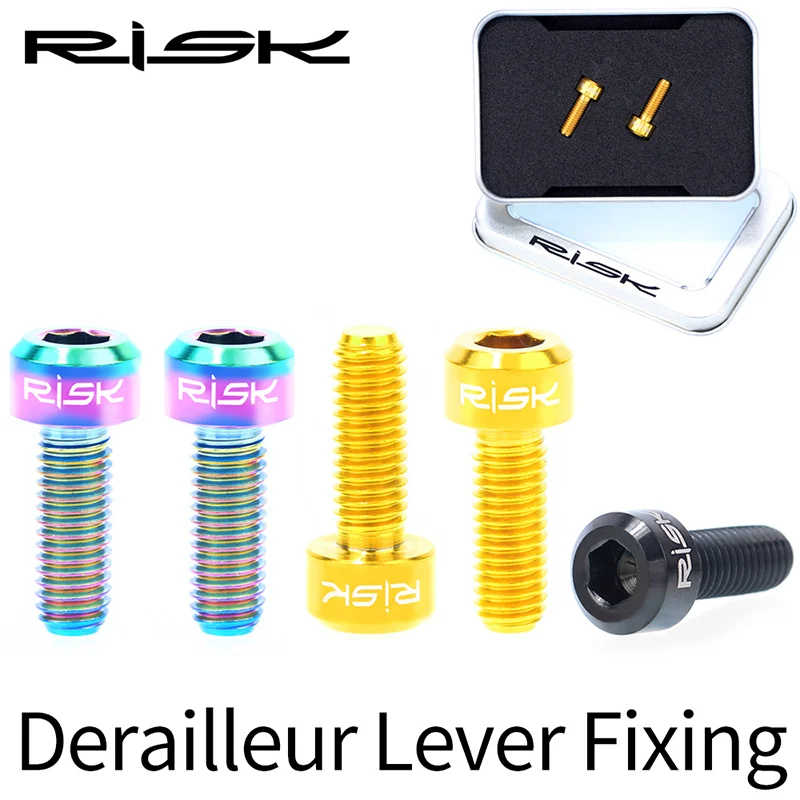 RISK 2 шт. M5 * 14 рычаг переключения передач фиксирующие Болты MTB дорожный велосипед Gr5