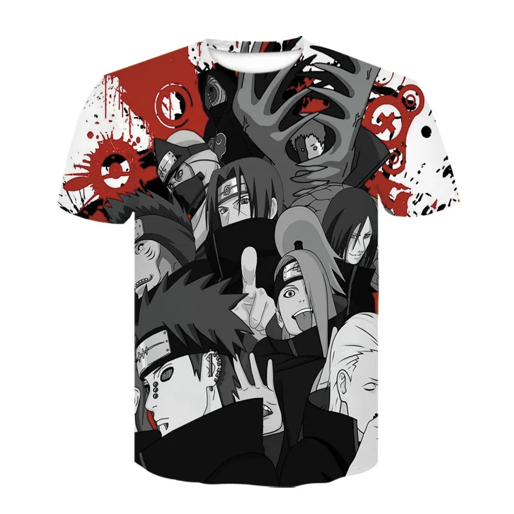 

2021 hot sale Japanese anime Kakashi 3D T-shirt men and women cartoon O-neck shirt cool Harajuku clothes factory promotion