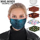 Бандана многоразовая маска для рта смываемая маска для лица с фильтром PM2.5 Ветрозащитная маска против бактерий от гриппа с узором пейсли
