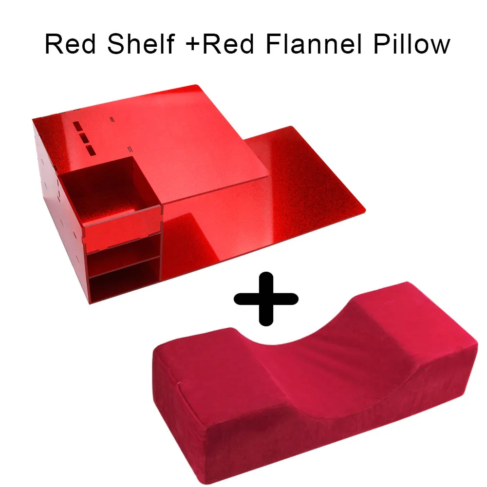 Red Shelf set Наращивание ресниц фланелевая Полиуретановая подушка эргономичная память шеи ресниц полка для подушки для салонного использования прививка поддержка наращивание ресниц инструменты - Цвет: Red Shelf set