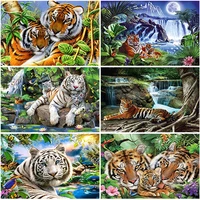 diy 5d diamond painting animals tiger full squareround drill diamond embroidery picture of rhinestones handcraft home decor
