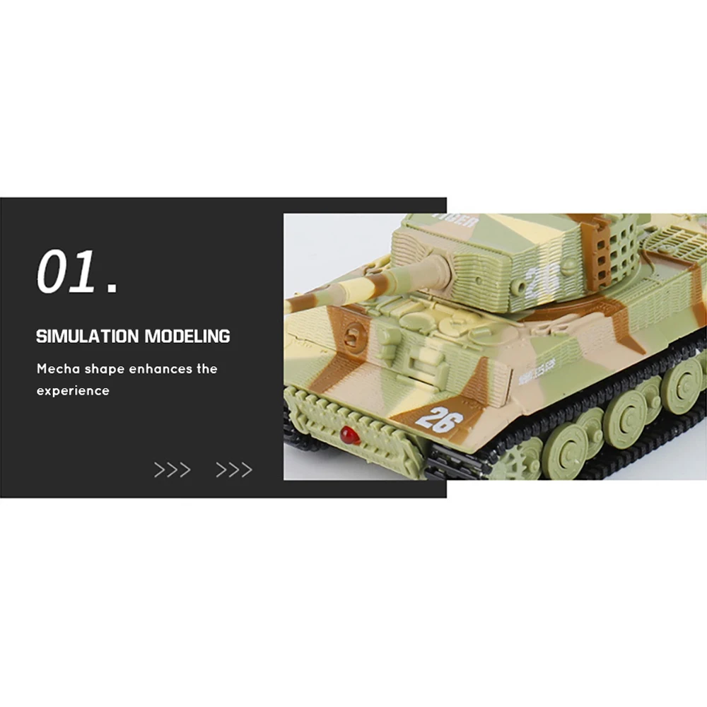 Танк 1:72 танк с дистанционным управлением германский тигровый бой на