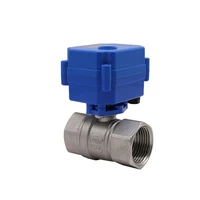 1" Motorized Ball Valve 2-way Stainless Steel Electric Ball Valve 2-wire Electric Actuator AC/DC 9-24V