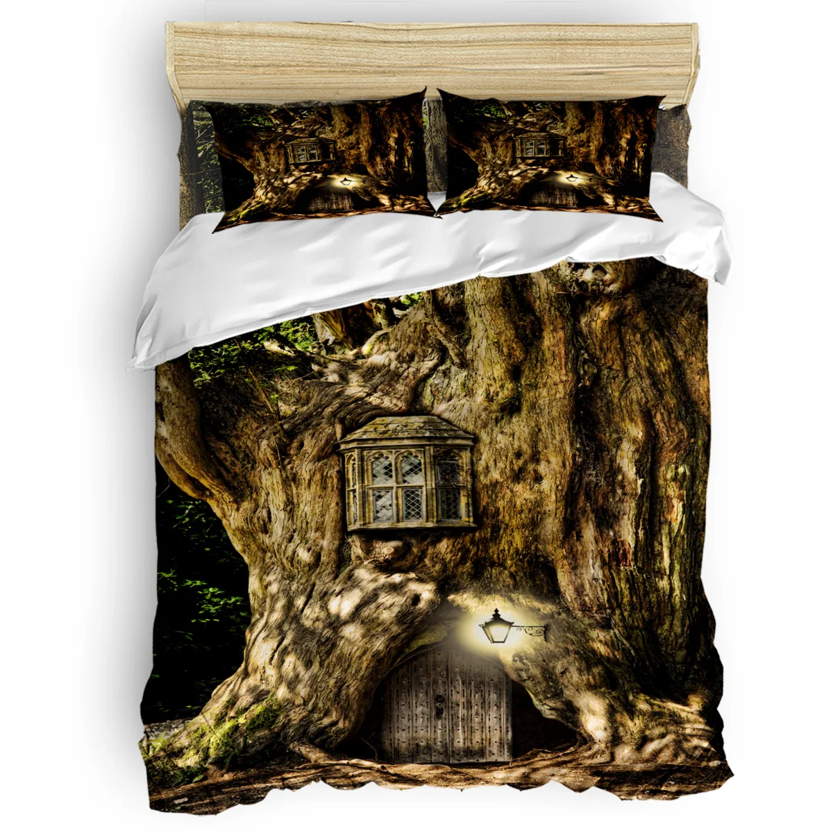 

Trees Lights Wooden Door Stones Duvet Cover Set 2/3/4pcs Bedding Set Bed Sheet Pillowcases Cover Set