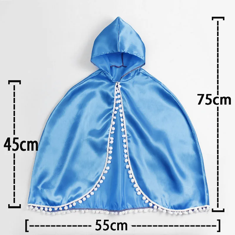 CL01-Turquoise Костюм принцессы; накидка; Красная Шапочка на Хэллоуин; накидка Анны; плащ принцессы для костюмированной вечеринки - Цвет: CL01-Turquoise