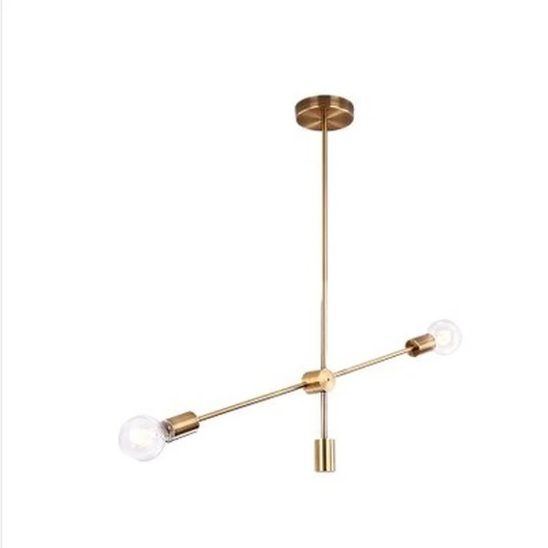 2/4/6 Arms Pendant Lamp Nordic Copper Painted Metal Lustre Led Chandelier Modern Hanging For Living Dining Room | Лампы и освещение