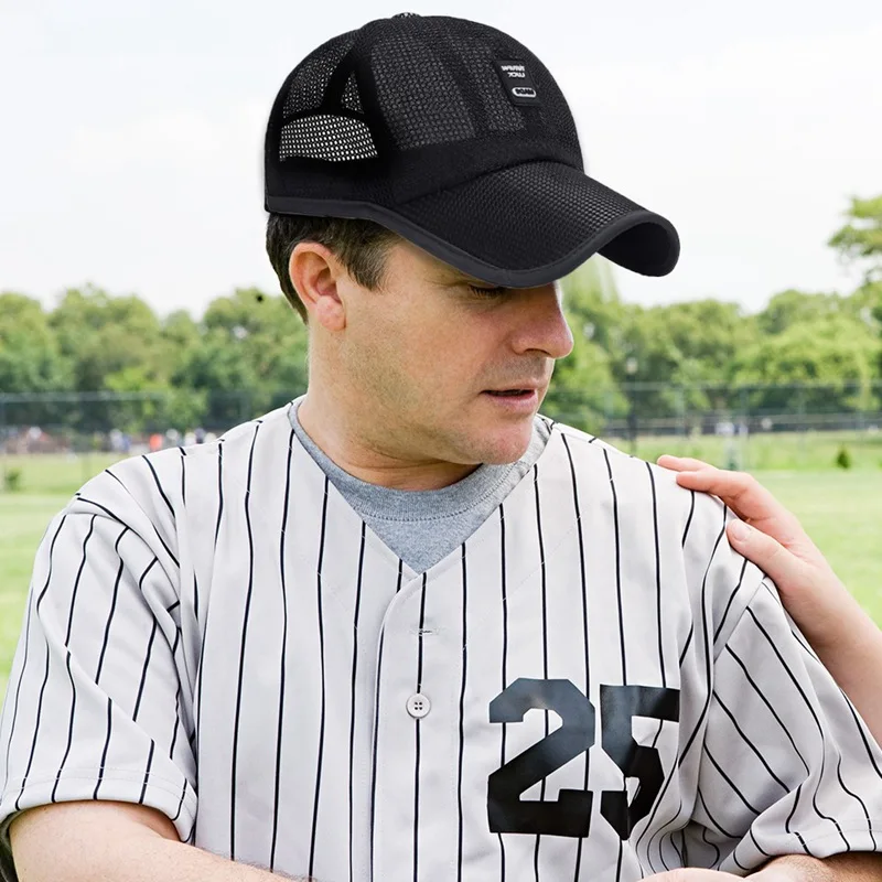 

New Summer Baseball Cap Quick Drying Hats Unisex Waterproof Breathable Sport Duck Tongue Sun Hat Outdoor Space Snapback Hat