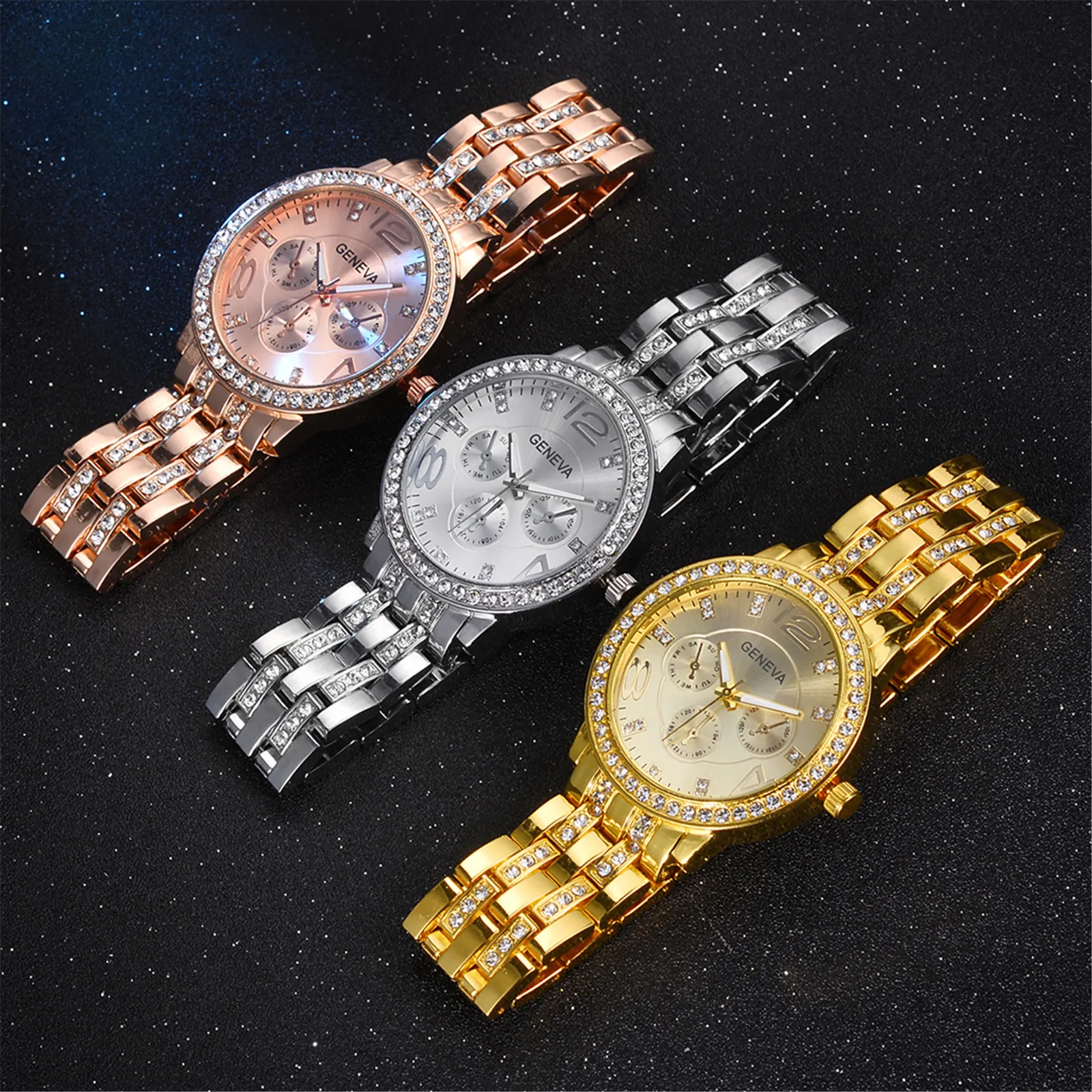 

new geneva classic luxury rhinestone watch women watches fashion ladies women clock Reloj Mujer Relogio Feminino Ladies watch