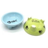 ceramic pet bowl cat puppy feeding supplies pet bowls dog food water feeder dog accessories durable cute fish bone dishes