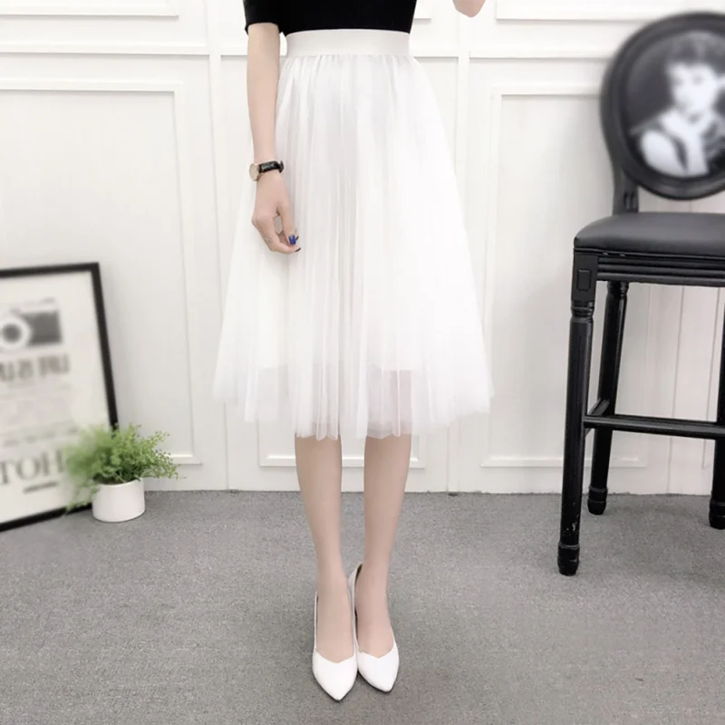 Тюлевая юбка-пачка для милых девочек кружевная юбка принцессы трехслойная