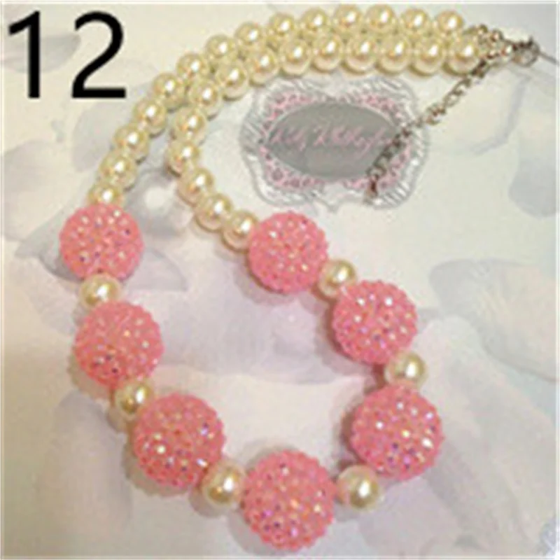 

wholesale 5PCS New Toddler jewelry wholesalegirls trendy bubblegum beaded kids chunky necklace