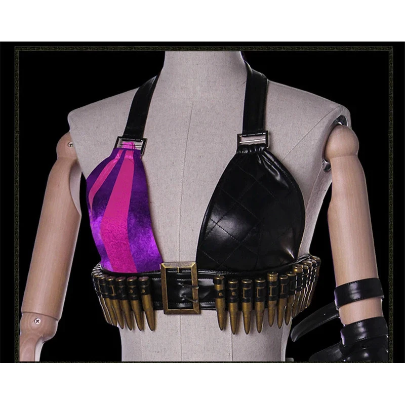 Костюмы в стиле аниме для Хэллоуина оригинальные Волшебные костюмы Jinx из кожи