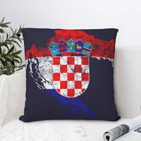 croatia flag square pillowcase cushion cover funny zip home decorative polyester sofa seater simple 4545cm