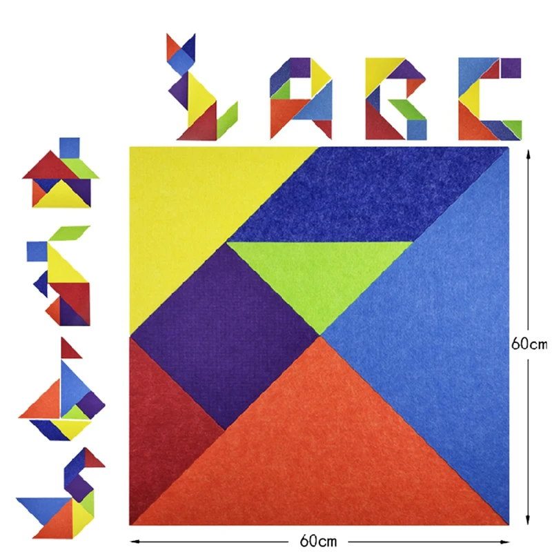 Новинка 9 мм фетровая ткань Tangram Pantern ручной работы дизайнерский Сделай Сам креативный интересный Фотофон для стен