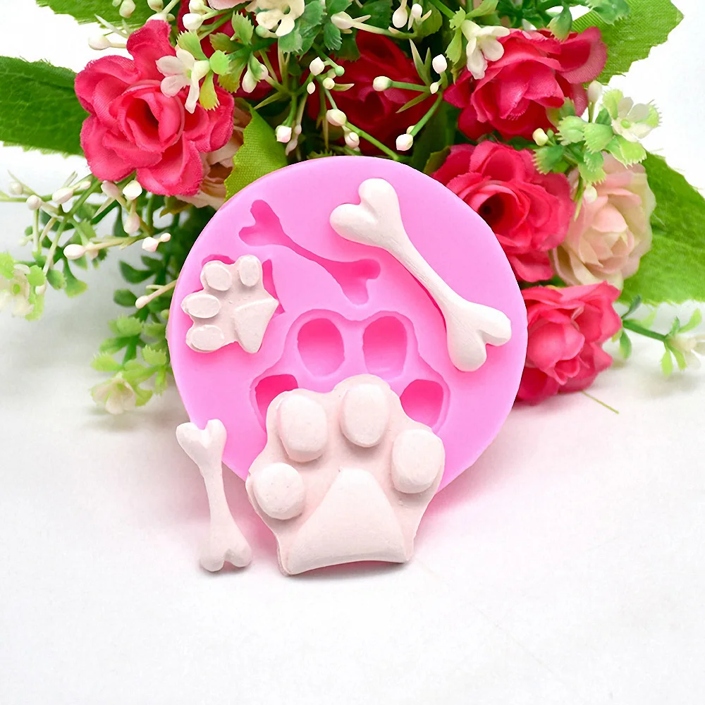 Силиконовая форма в форме кости для выпечки Собачья кошка Медведь сделай сам