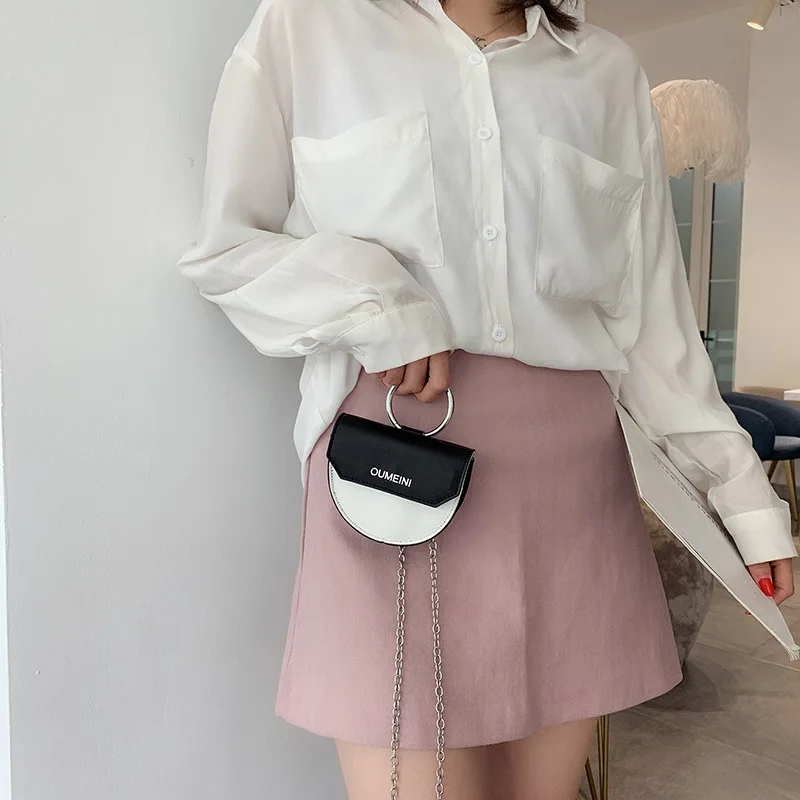 Летняя маленькая свежая Наплечная Сумка 2019 Новая модная текстура контрастная