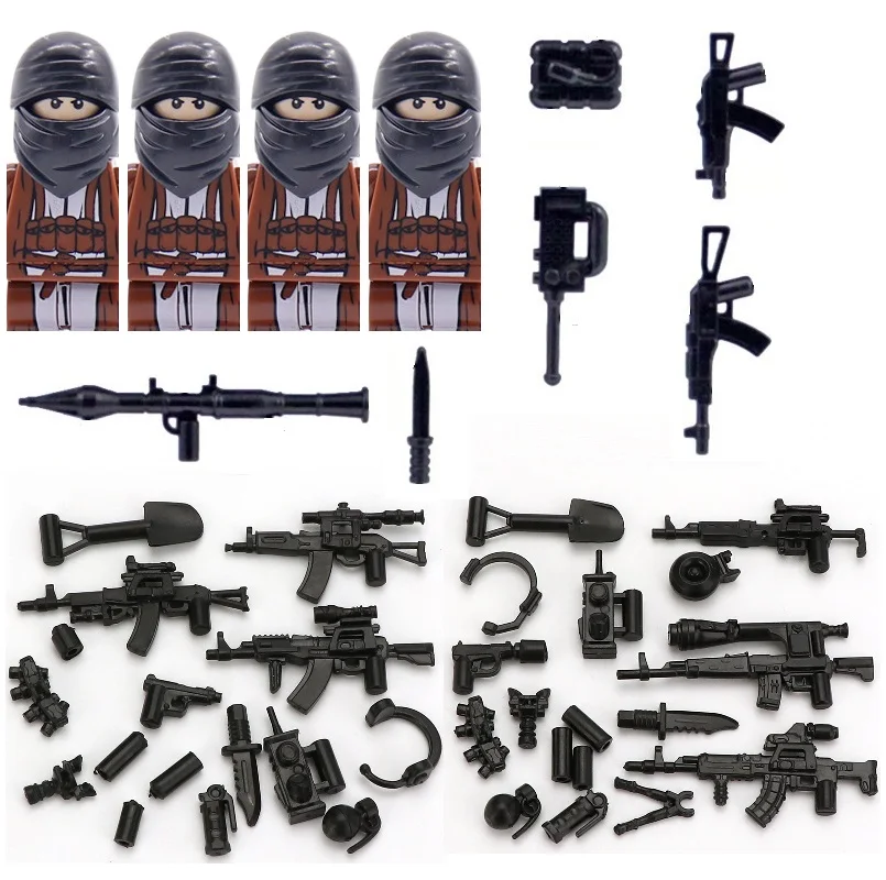 4 шт./лот русский Alpha современное оружие солдата MOC SWAT City War военное playmobil фигурки