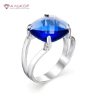 Женское кольцо тренд 2021 со вставками из родированного серебра 925 пробы с 1 кристаллом и 21 фианитом. Коробочка в подарок!