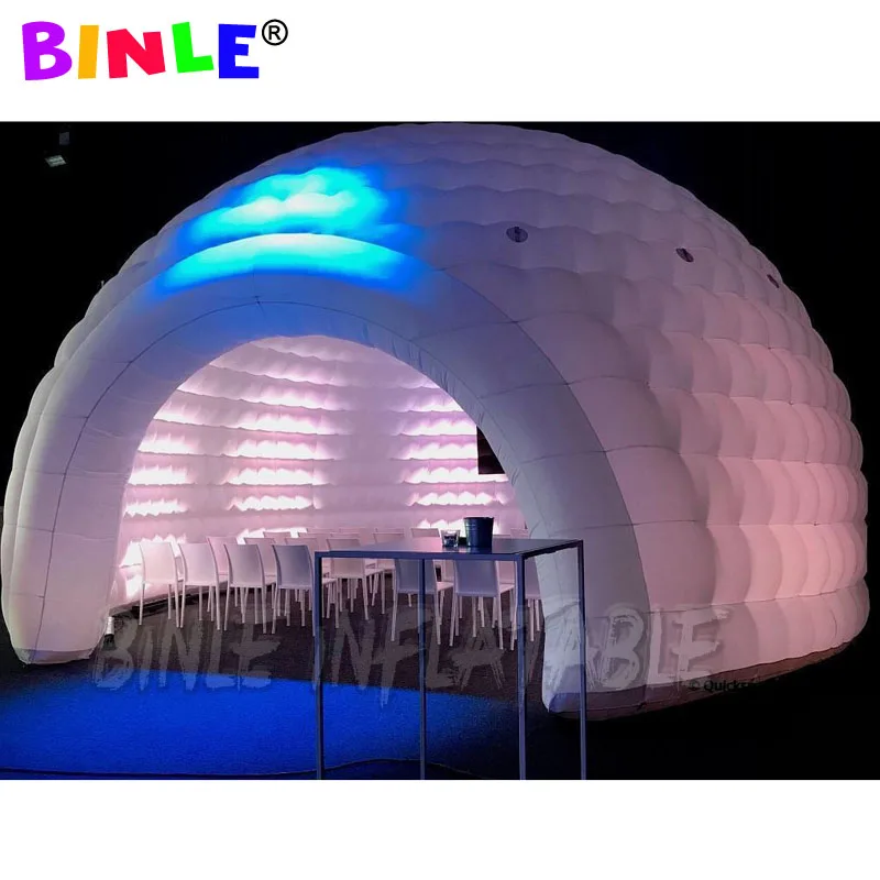Привлекательный Гигантский купол Igloo 8 м надувная палатка со светодиодом и
