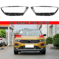 car glass lamp headlamp lampcover shell auto lampshade headlight lens cover for volkswagen vw t roc 2018 2020 auto lamp case