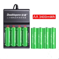 large capacity 1 5v 3400mwh aa rechargeable battery usb rechargeable lithium battery quick charge through aa aaa smart charger
