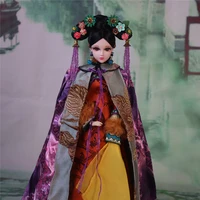 32cm handmade collectible chinese bjd dolls vintage qing dynasty princess dolls girl toys christmas gifts 374