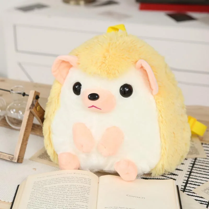 Плюшевый ежик рюкзак пушистый круглый Hedgehogs набивная сумка с животными для школы