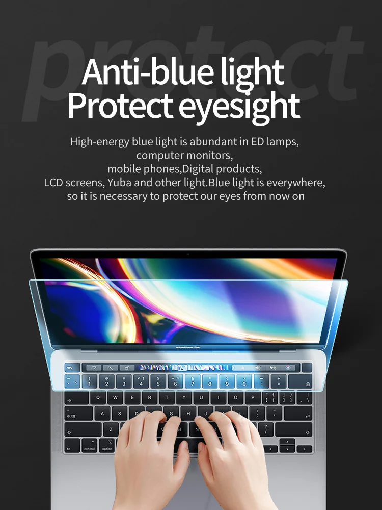 Защитная пленка для ноутбука стекло с защитой от синего излучения macbook Pro Air 13 A2289