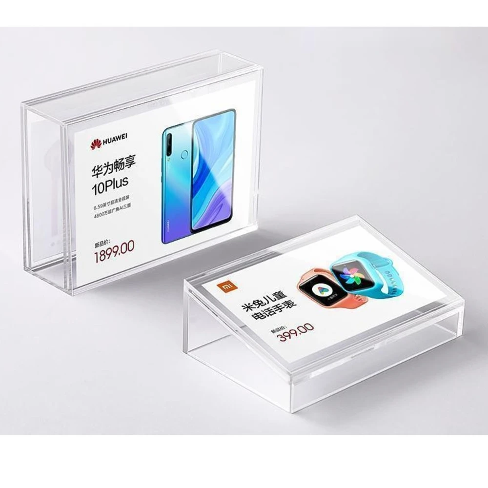 

Slant Acrylic Sign Display Holder Name Card Price Tag Label Counter Top Stand