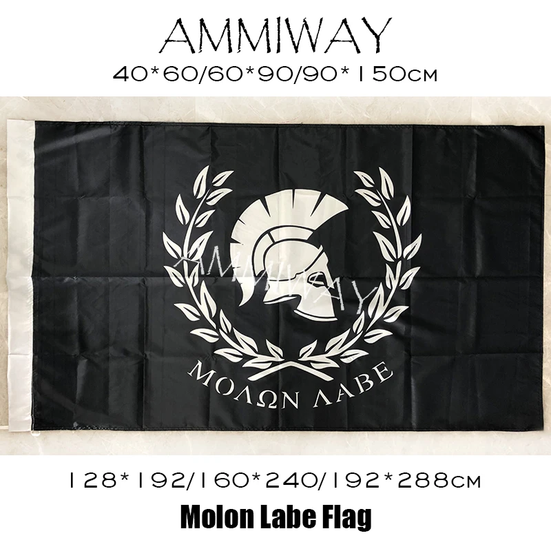 AMMIWAY Любой Размер Come and Take It греческий Спартанский Молон Лабе флаг для