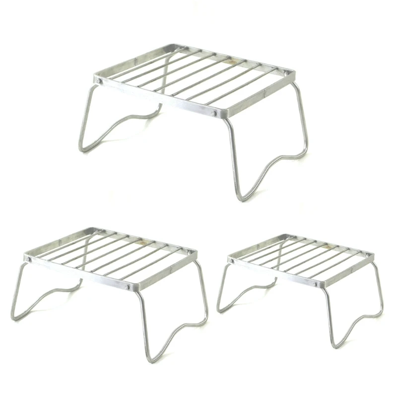 

Семейвечерние ль для барбекю, уличный портативный складной держатель для барбекю из нержавеющей стали, полка, садовая стойка, легкие кухонн...