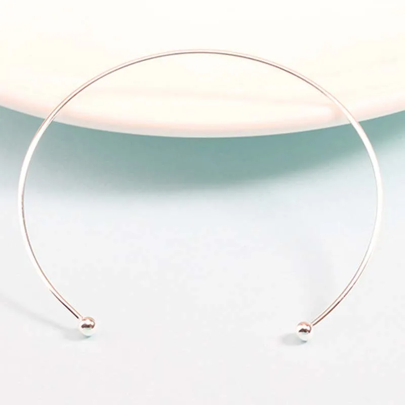 Подлинные настоящие однотонные браслеты манжеты для бусин из чистого серебра