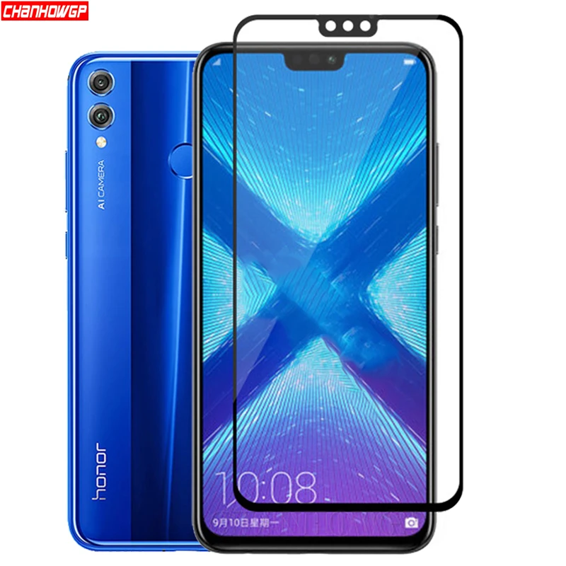 Закаленное стекло 9H с полным покрытием для Huawei Honor 8X Защита экрана 8x Защитная