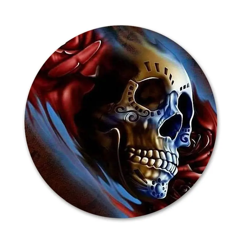 58 мм готический череп сказочные значки металлические для фотографий | Дом и сад