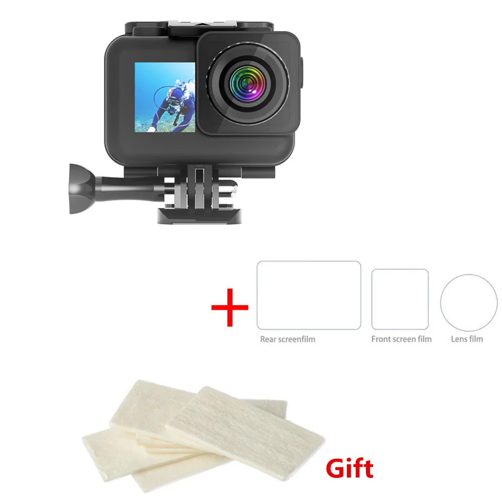 Case and Film 61 м Водонепроницаемый Чехол Набор для Dji Osmo аксессуары для действий Серфинг Дайвинг Подводный корпус коробка для Dji Osmo экшн чехол - Цвет: Case and Film
