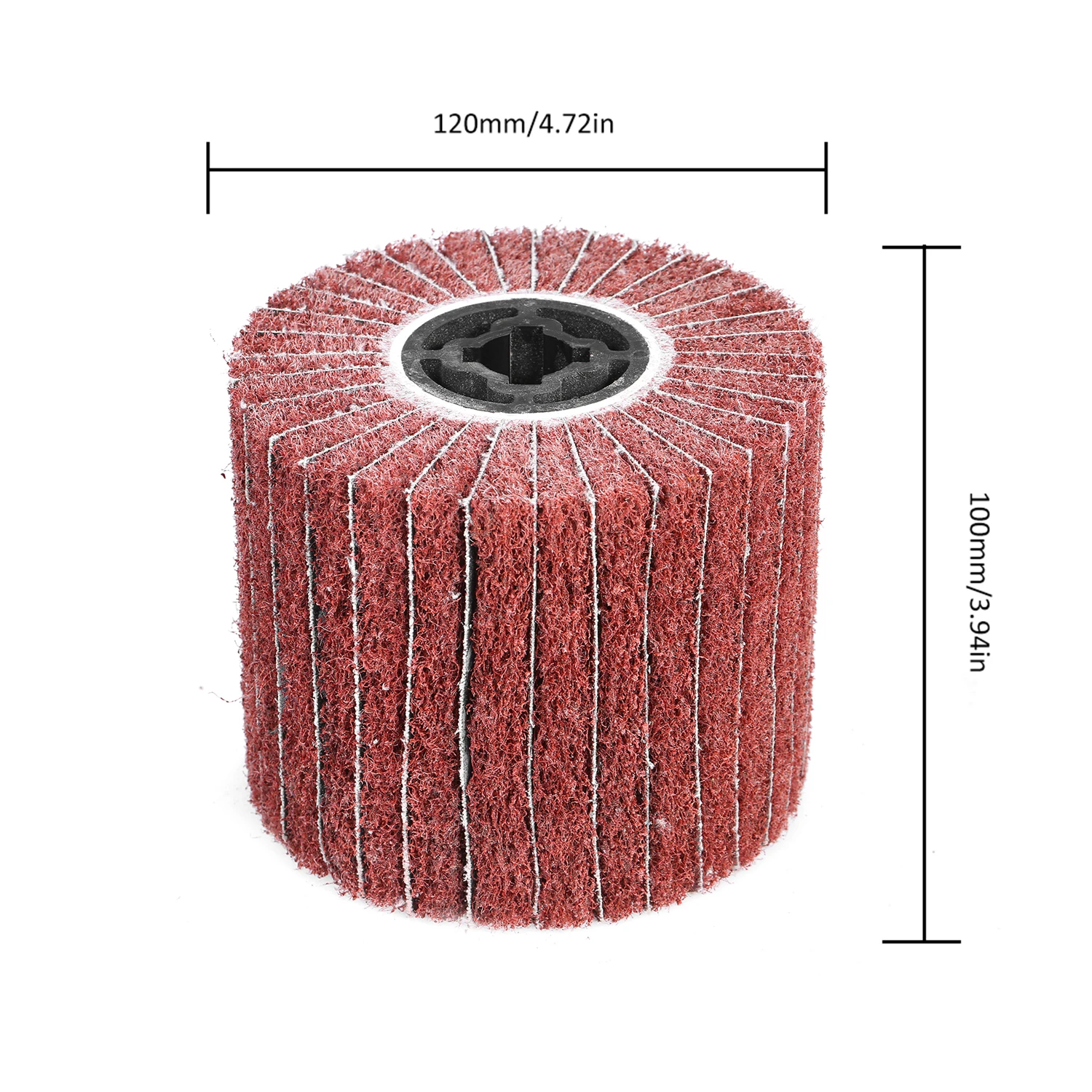 

120MM*100MM Non-Woven Burnishing Wheel Stainless Steel Wire Drawing Wheel Fiber Wheel of Motor Burnishing Polishing Wheel
